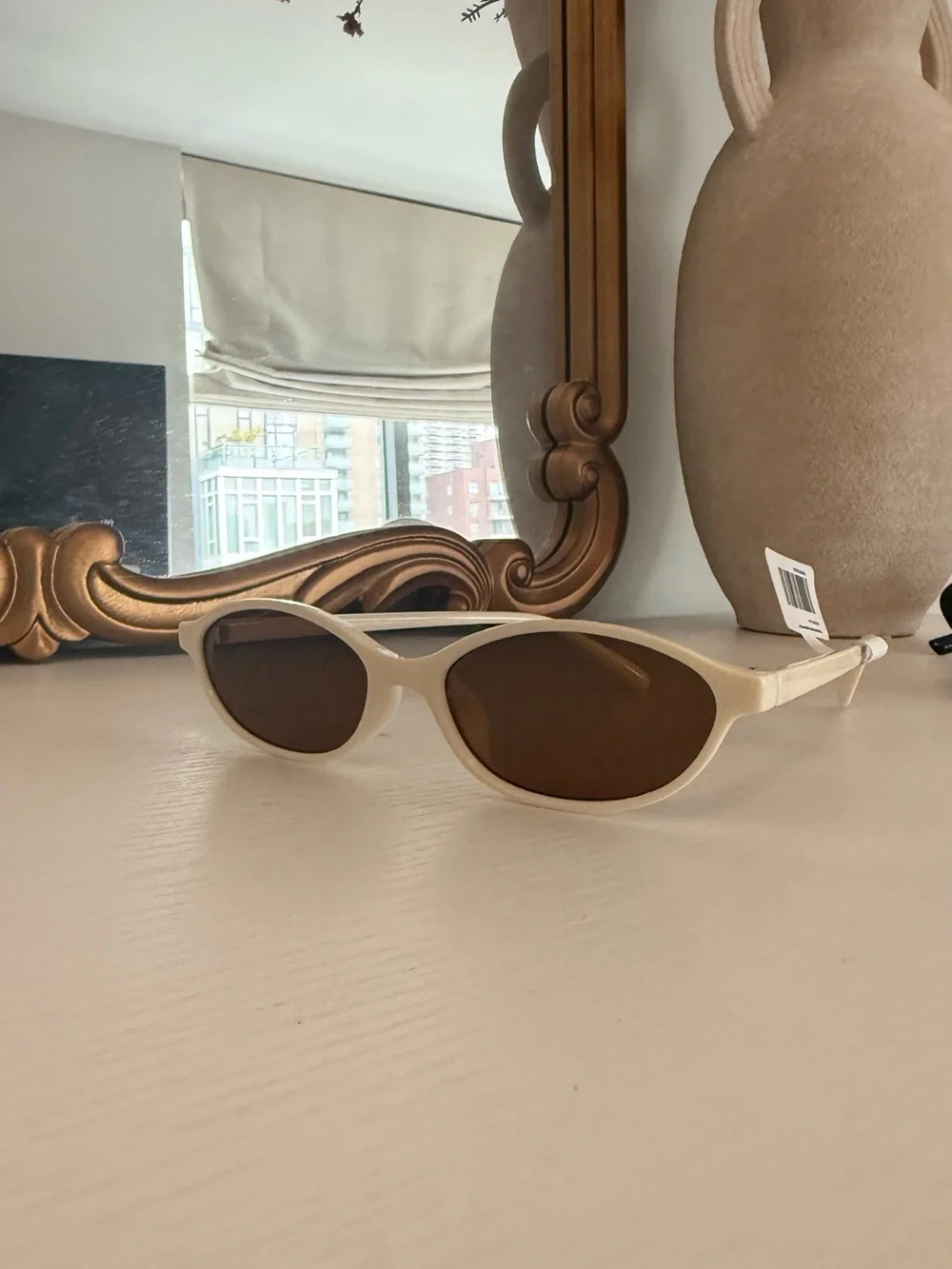 Set of 2 Skinny Brown Sunglasses - Black & White